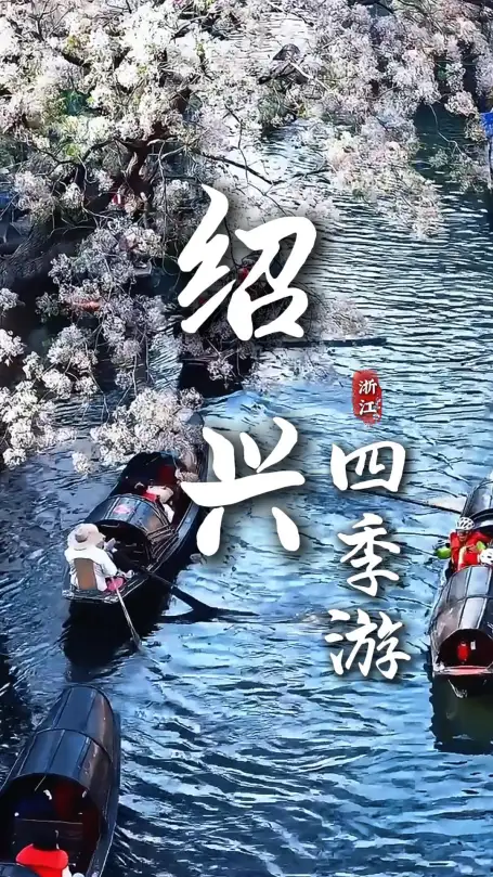 绍兴四季皆成景：春樱夏荷秋彩林，冬梅雪中品酱香