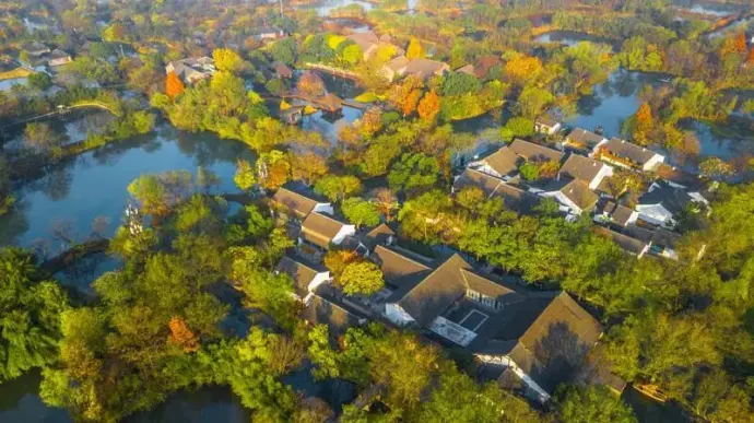 西溪景区鸟瞰