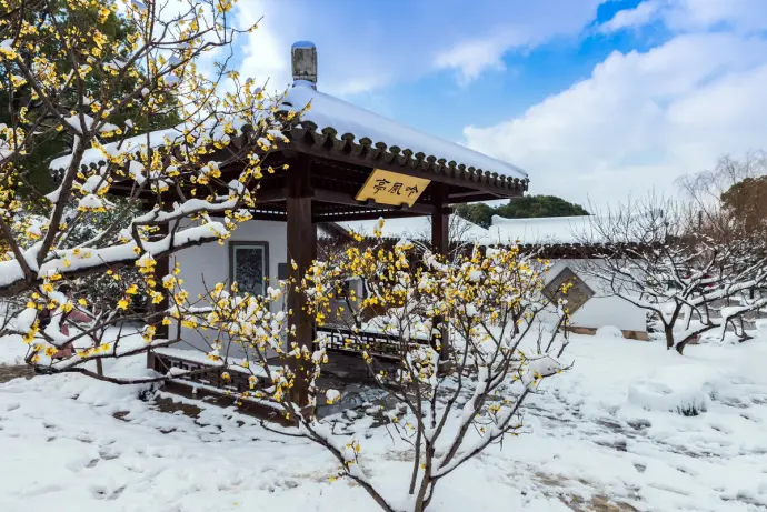 无锡梅园雪景