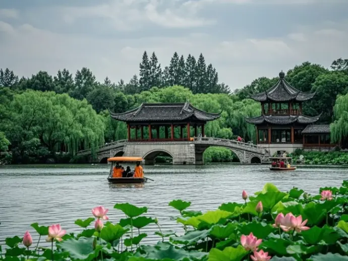 西湖手划船