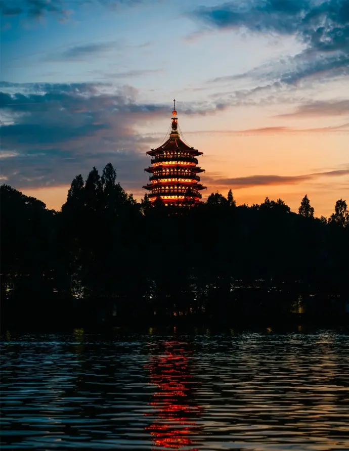 西湖夕阳
