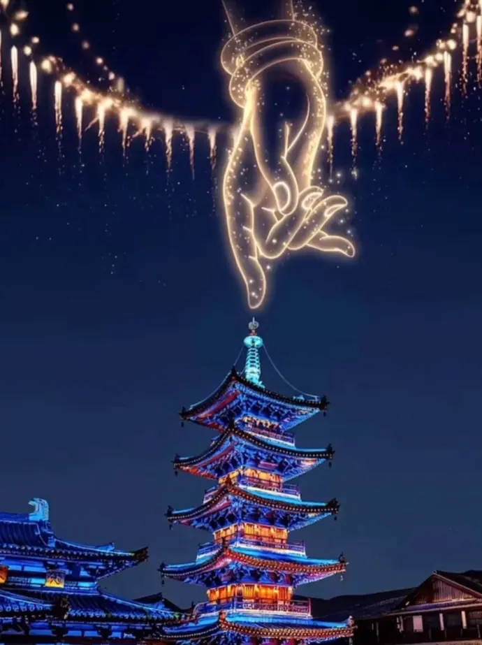 拈花湾灯光秀