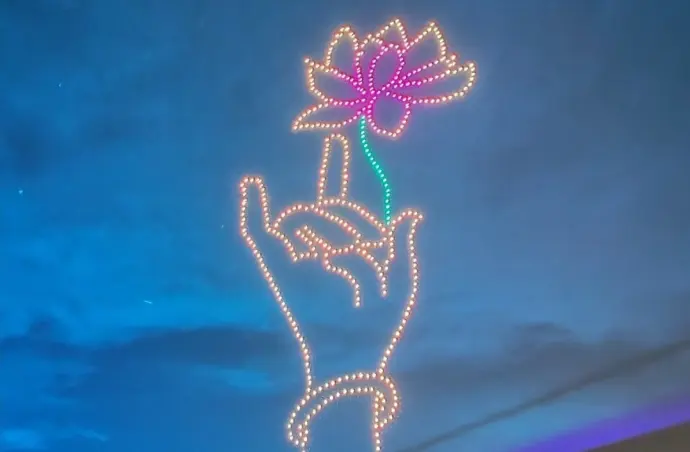 拈花湾无人机表演